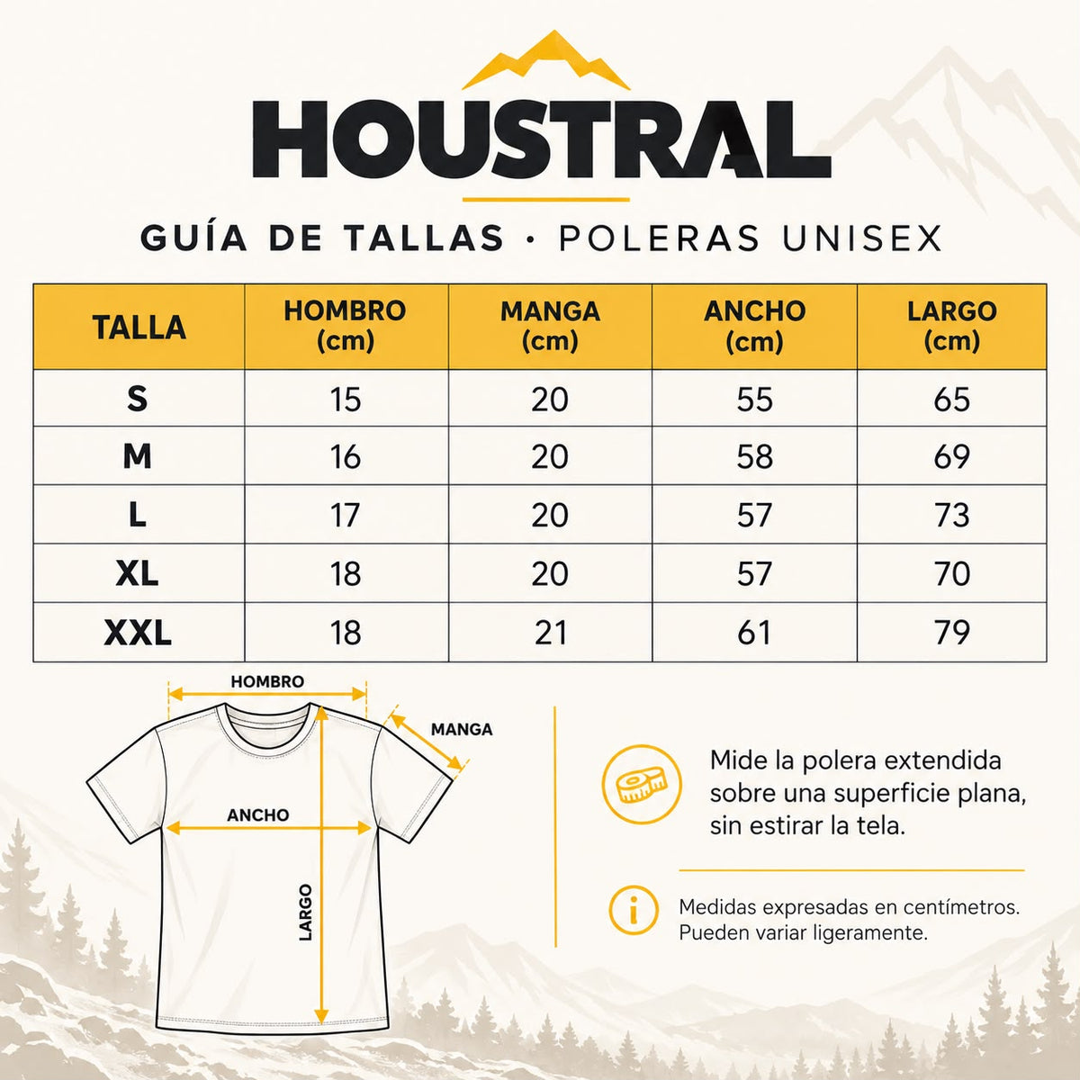 Polera Houstral Outdoor 100% Algodón – Manga Corta